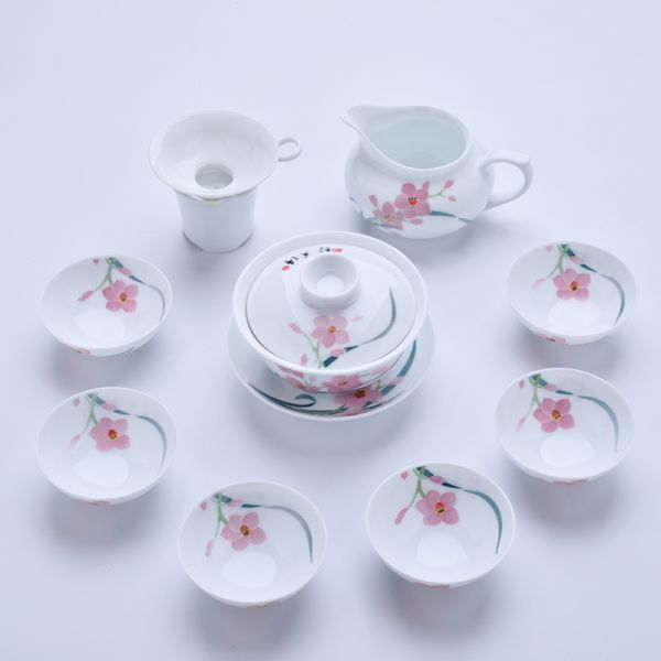 红清香盖碗茶具/套