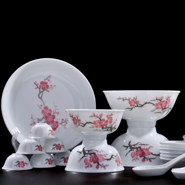 梅花36头餐具（皮盒）/件
