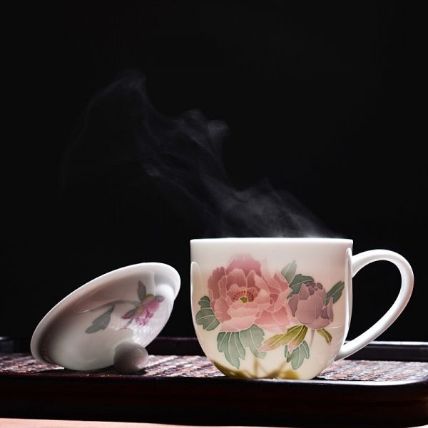 牡丹+花开富贵贵妃杯