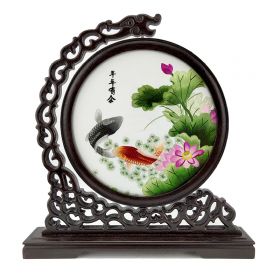 双面绣年年有余（半圆龙头款）/件