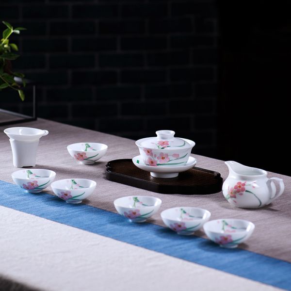 红清香盖碗茶具/套