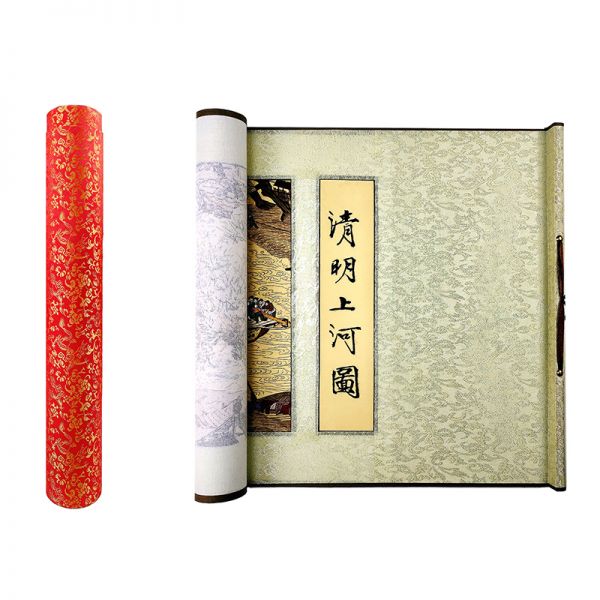 单面绣挂件 清明上河图（软裱卷轴款）/件