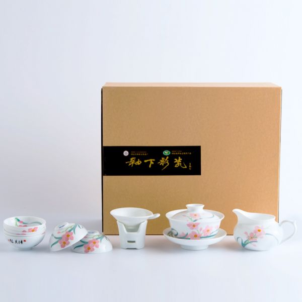 红清香盖碗茶具/套