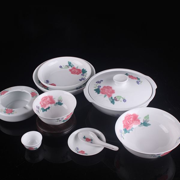 双面红芙蓉55头中餐具/套