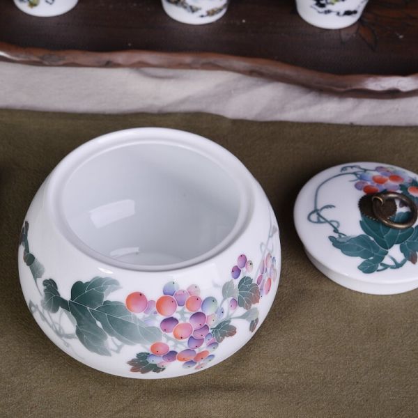 葡萄茶叶罐/个