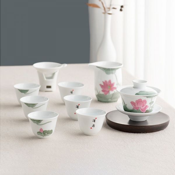 清荷盖碗茶具/套